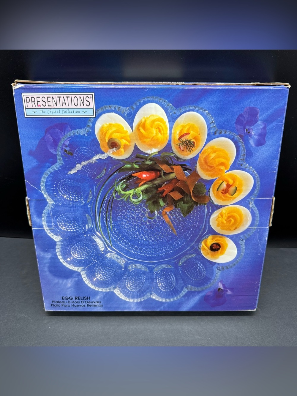 Deviled Egg Plate/ Dish-Hobnail INDIANA GLASS PRESENTATIONS New In Box VINTAGE - Picture 3 of 7